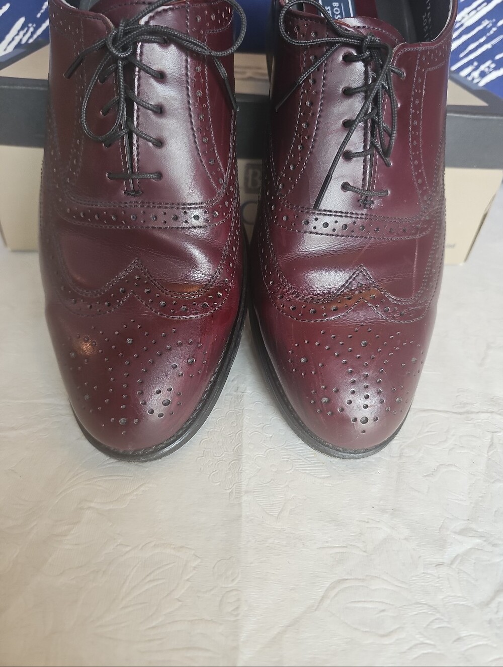 Bostonian Men's Burgundy Wingtip Oxford Dress Shoes 11 D